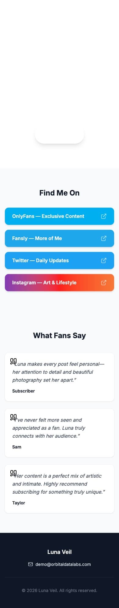 Luna Veil — Content Creator